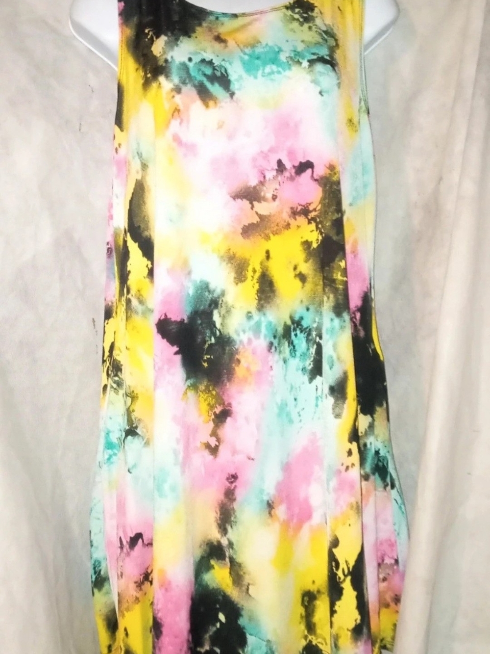 🛍 5/$25🛍Heimish U.S.A. Watercolor Tie Dye Sleeveless Dress - Size L - Picture 3 of 4